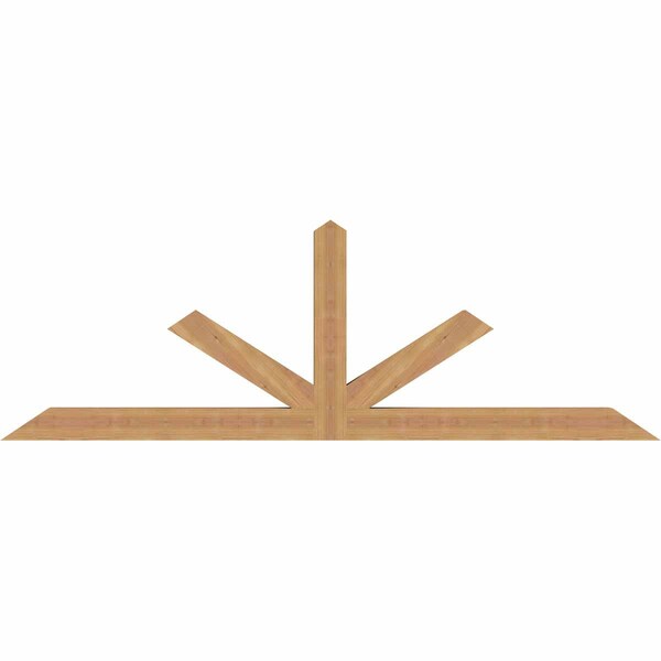 Ekena Millwork Saratoga Smooth Timber Gable Bracket, Western Red Cedar, 72"W x 24"H x 3 1/2"D x 3 1/2"F, 8/12 Pitch GBW072X24X0404SAR00SWR - main